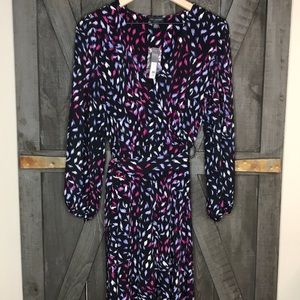 The Limited Petite Long Sleeve Tie-Waist Dress